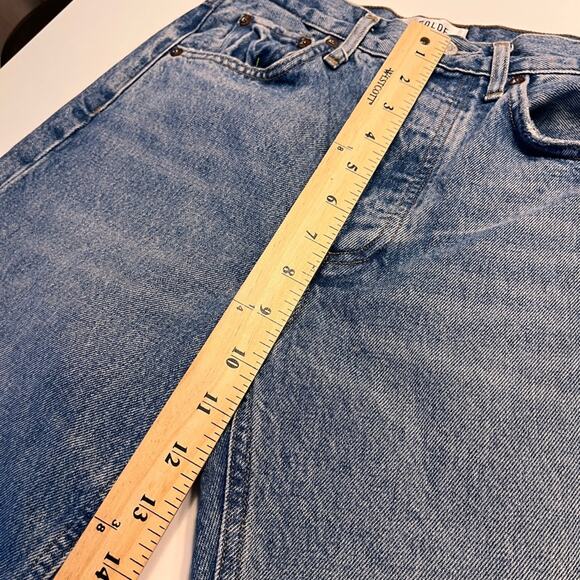 Agolde Riley High Rise Jeans Raw Hem Button Fly Sz 24 MSRP $198 - Picture 10 of 11
